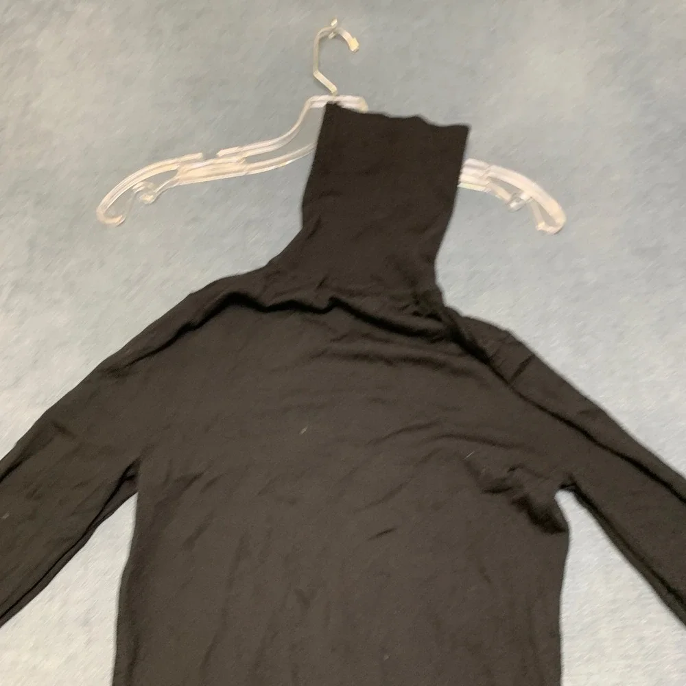 J.Crew Sweater Mens Small Black Turtle Neck Long Sleeve Casual Fit Ribbed Hem
